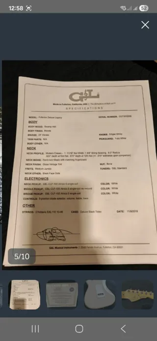 G&L Legacy Fullerton Deluxe USA