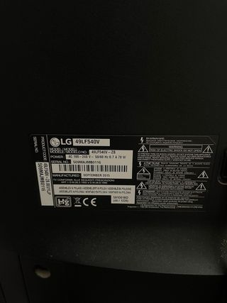 Televisor LG 49 Plata y Negro