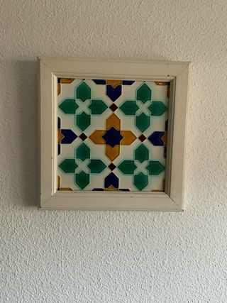Azulejo decorativo enmarcado