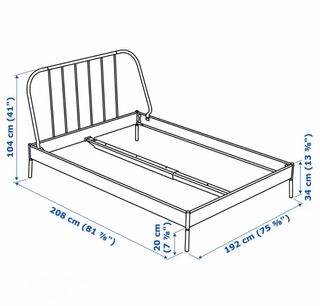 Estructura Cama Ikea Korpadal Gris Oscuro