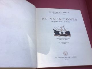 Libro antiguo. La condesa de Segur