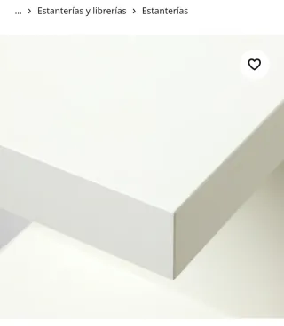 Estantería blanca de madera