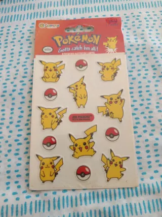 Pegatinas Pokémon 1999 Pikachu. Regalo muchos crom