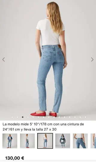 Pantalón Levi's 724 Talle Alto Recto Mujer