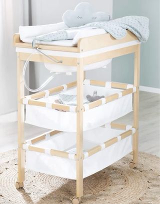 Mueble bañera cambiador madera