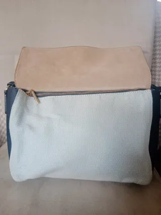 Bolso Purificación García Beige y Azul
