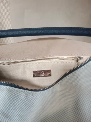 Bolso Purificación García Beige y Azul
