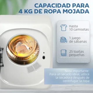 Secadora blanca compacta