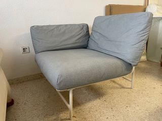 Conjunto Sofá Chaislongue, Sillón y Mesa Centro