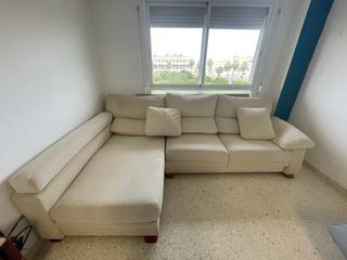 Conjunto Sofá Chaislongue, Sillón y Mesa Centro