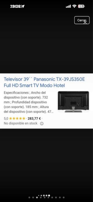 TV Panasonic 39'' TX-39JS350E
