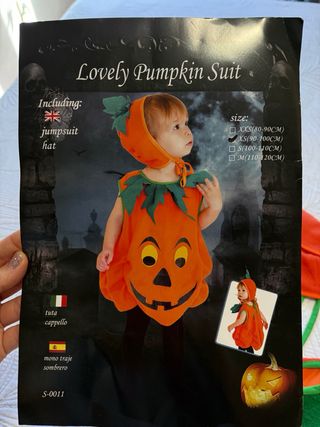 Disfraz Calabaza Bebés niños Carnaval Halloween