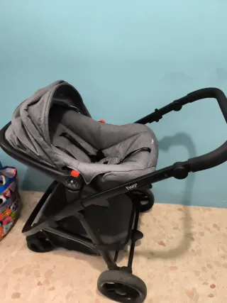 Carrito de bebé 3 piezas gris