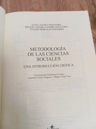 Metodolog¡a de las ciencias sociales