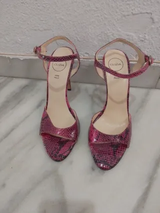 Sandalias Clizia Piel Fucsia Talla 39