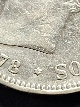 Moneda 5 Pesetas Plata 1878 Alfonso XII