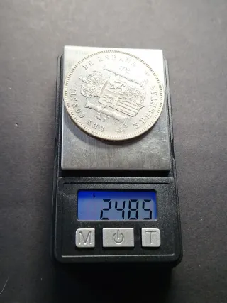 Moneda 5 Pesetas Plata 1878 Alfonso XII