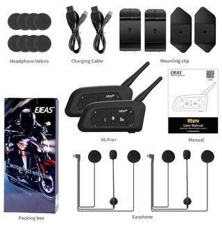 2 Intercomunicadores Moto Bluetooth 800 Metros