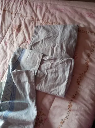 Set Lenzuola Singolo Blu e bianco