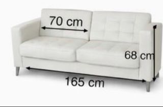 Conjunto Sofá y Chaiselongue Piel Blanco