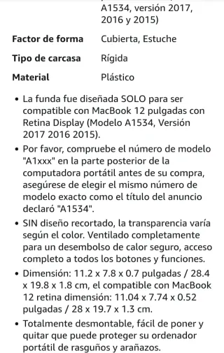 Funda MacBook 12" MOSISO Negra