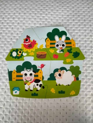 Puzzle infantil granja con animales