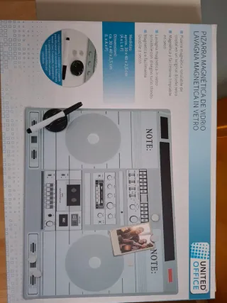 Pizarra Magnética Cristal Retro