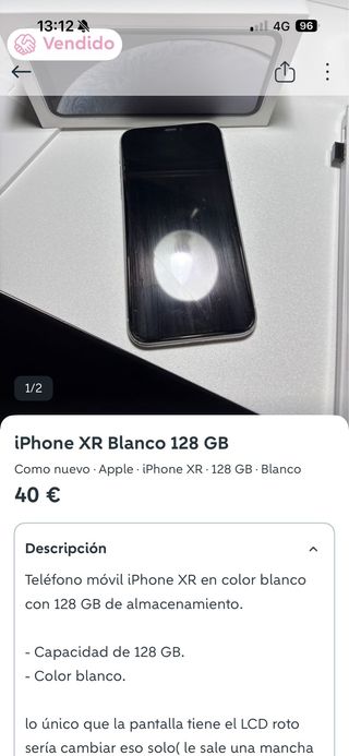 iPhone XR Blanco 128 GB