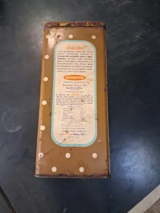 Caja Metálica Antigua Cola Cao