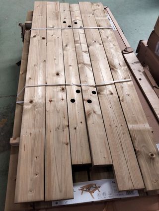 Mesa picnic madera 165x154x75 cm Essential 6-8