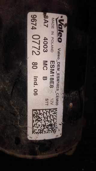 MOTOR ARRANQUE PEUGEOT 308 Style | 01.15 - 12.19