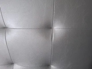 Cabezal Cama 190cm Piel Sintética Plata