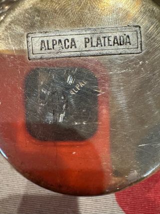 Juego té o café en alpaca plateada y con bandeja.