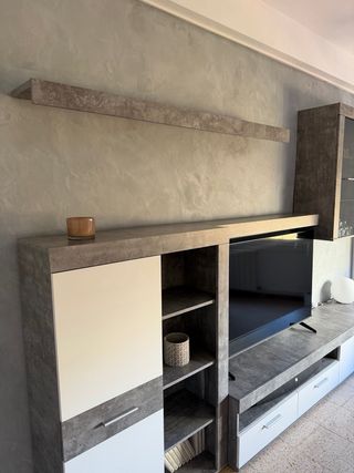 Mueble Comedor Gris y Blanco