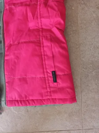 Cazadora niña reversible verde y rosa