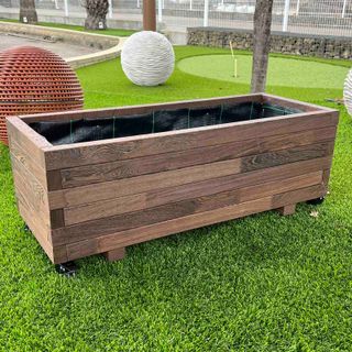 Jardinera Tropical Exterior con Ruedas