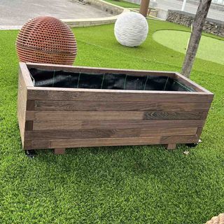 Jardinera Tropical Exterior con Ruedas