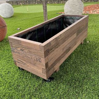 Jardinera Tropical Exterior con Ruedas