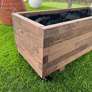 Jardinera Tropical Exterior con Ruedas