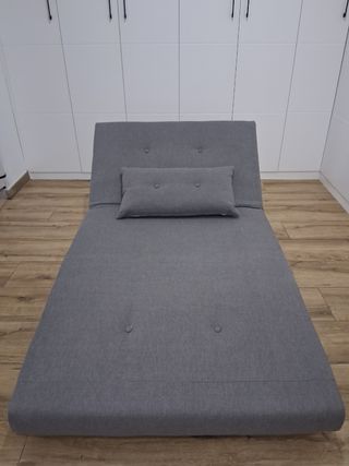 Sillón cama convertible gris