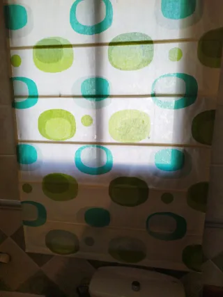 Estor con círculos verdes y turquesa