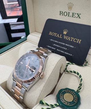 Rolex Datejust 36 Wimbledon oro rosa y acero