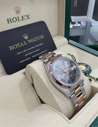 Rolex Datejust 36 Wimbledon oro rosa y acero