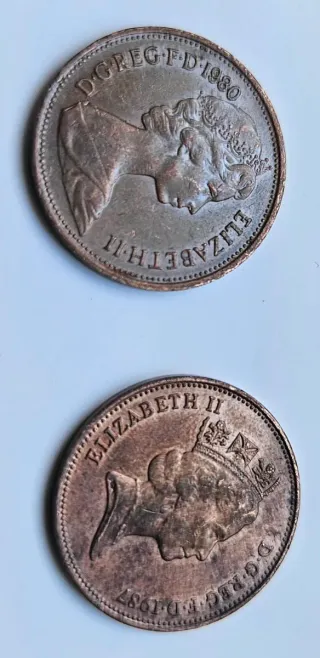 Lotto di 7 monete inglesi