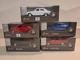Pack 5 coches Super 9 escala 1/60