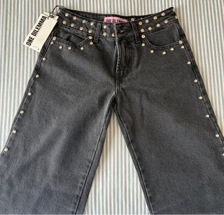 Vaqueros grises One Dilemma tachuelas Talla 30