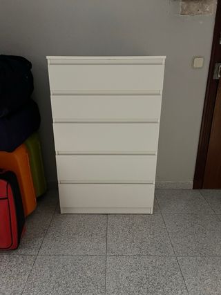 Cómoda 5 cajones IKEA KULLEN blanca