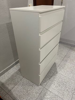 Cómoda 5 cajones IKEA KULLEN blanca
