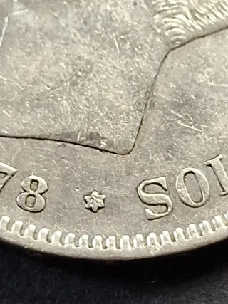 5 Pesetas Plata 1878 Alfonso XII