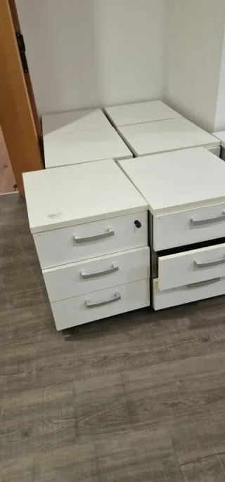 Cajonera de oficina 3 cajones blanca